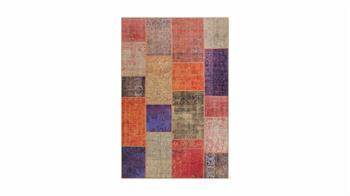 Piksel Halı Renkli Patchwork Desenli Dijital Baskı Halı