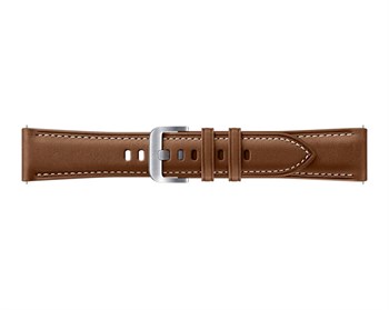Samsung Galaxy Watch (20mm) Kahverengi Dikişli Deri Kordon