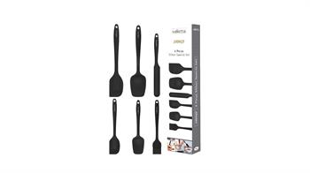Valletta VLT1016 Drongo 6 Parça Silikon Spatula Seti - Siyah