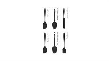 Valletta VLT1016 Drongo 6 Parça Silikon Spatula Seti - Siyah