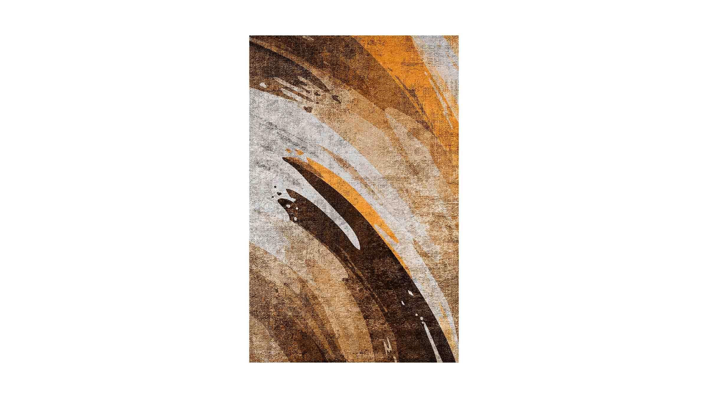 Piksel Halı Kahverengi Modern Desenli Dijital Baskı Halı