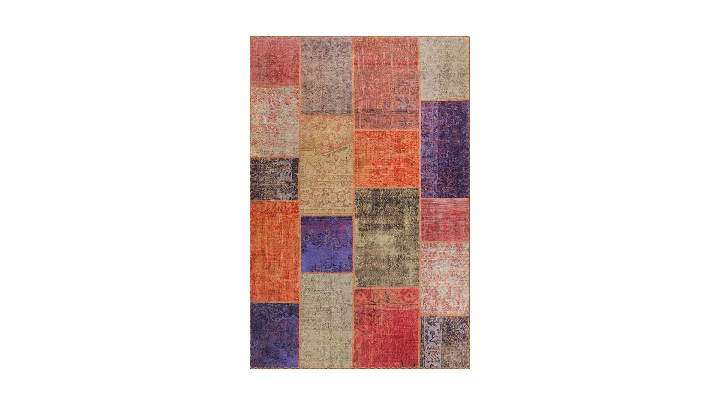 Piksel Halı Renkli Patchwork Desenli Dijital Baskı Halı