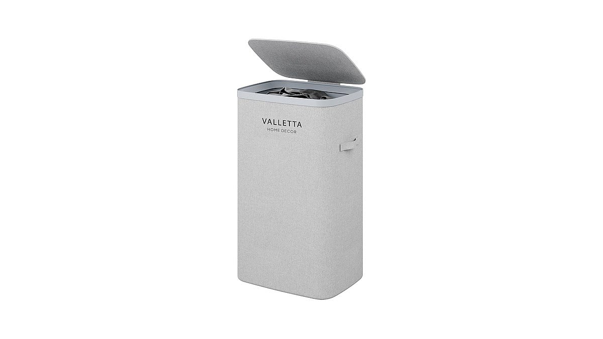 VALETTA PALOMA 60L Tek Bölmeli Çamaşır Sepeti - Açık Gri