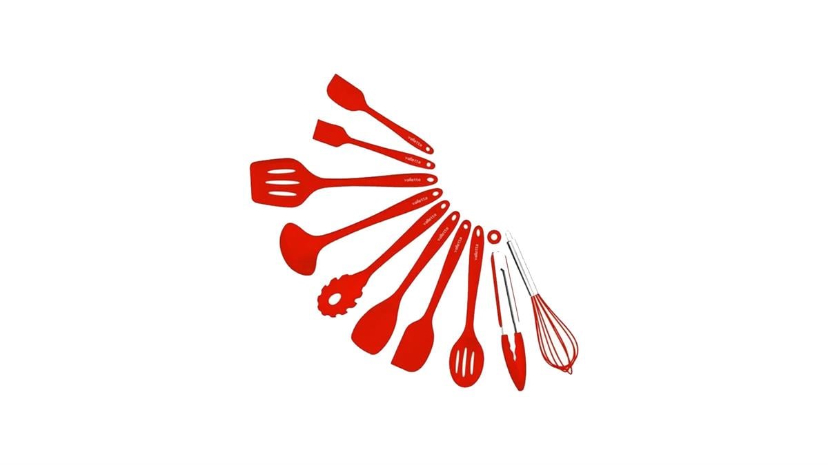 Valletta VLT1106 Salvatore 10 Parça Spatula Seti- Kırmızı