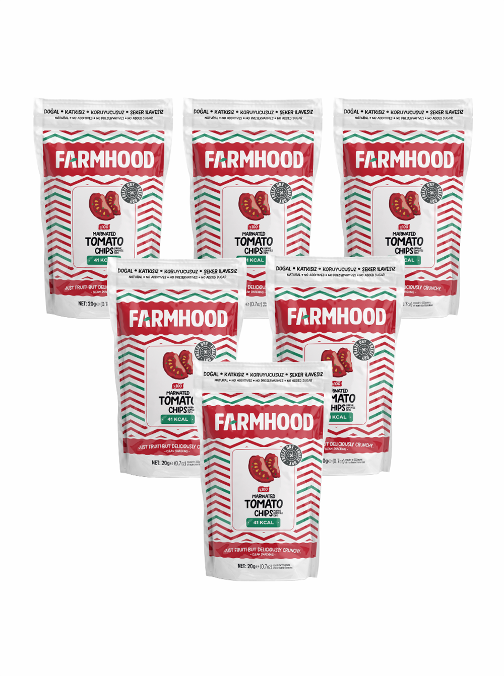 FARMHOOD 6x Freeze Dried Marine Domates Cipsi Freeze Dry Setler