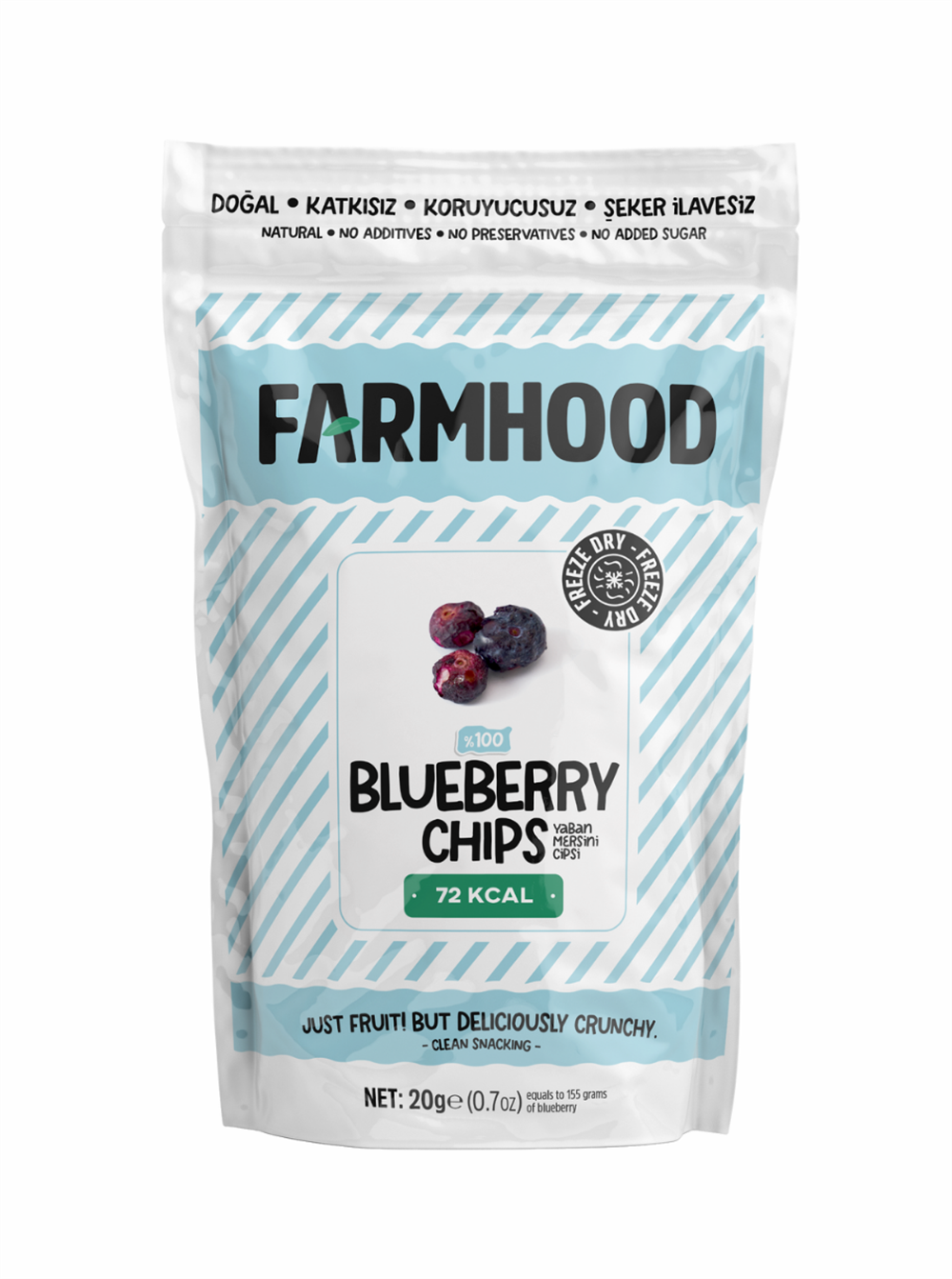 FARMHOOD Freeze Dried Yaban Mersini Cipsi Freeze Dry Cipsler