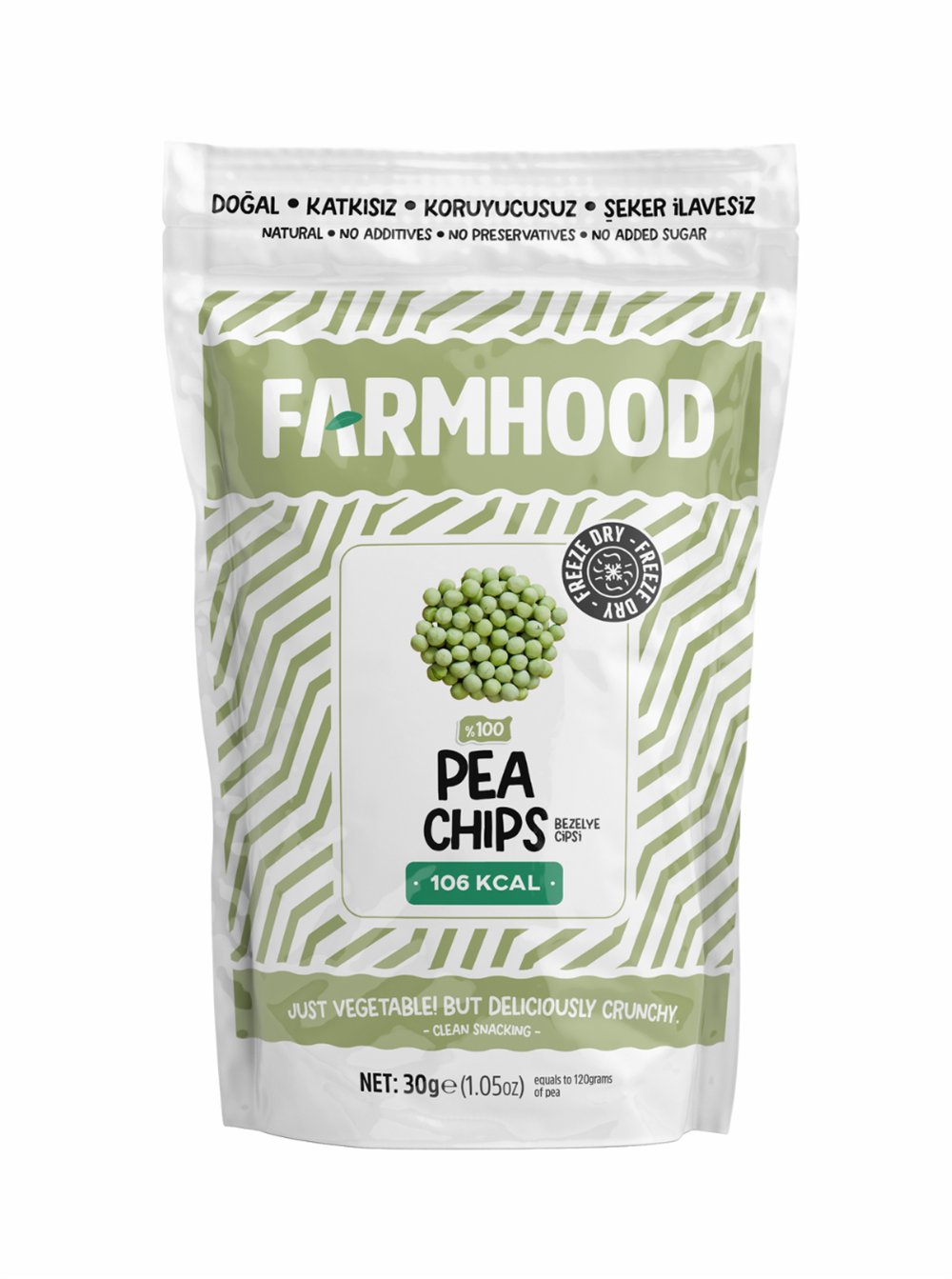 FARMHOOD Freeze Dried Bezelye Cipsi Freeze Dry Setler