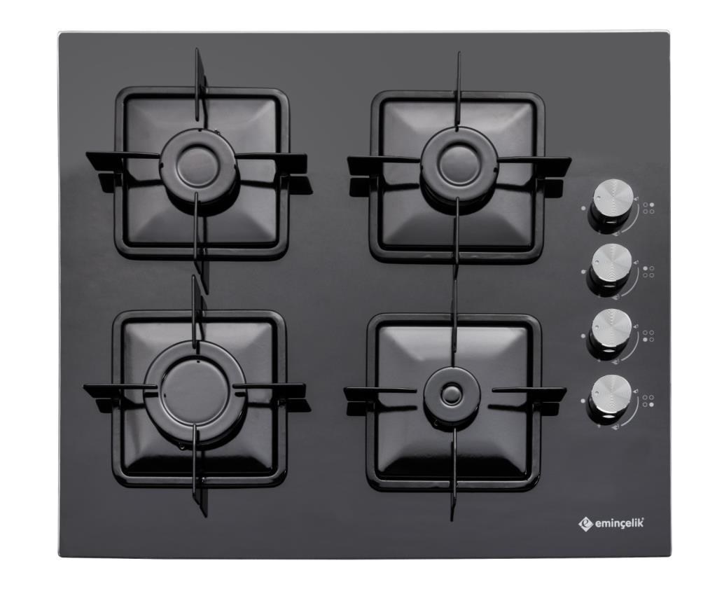 Eminçelik EC-AH 1240 BG60 EKNG Ankastre Siyah Cam Ocak