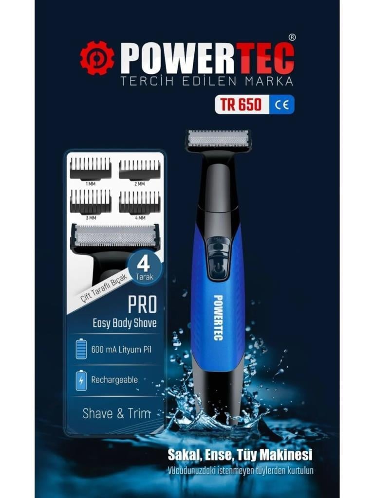 Powertec TR-650 Body Vücut Tıraş Makinesi