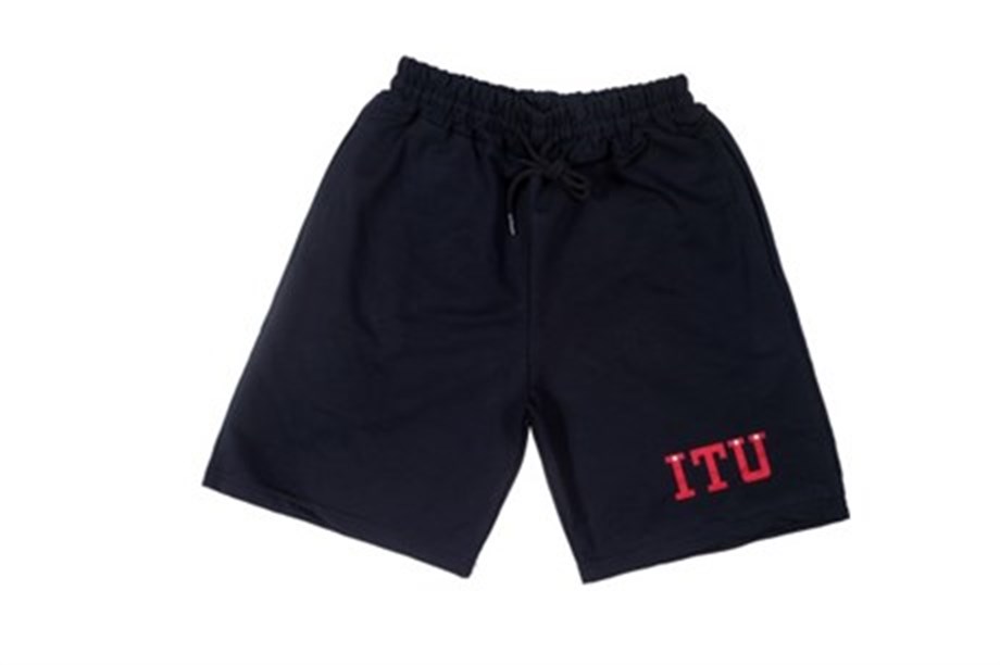 1773itu.store Şort Erkek İTÜ Yazılı Baskılı Comfort