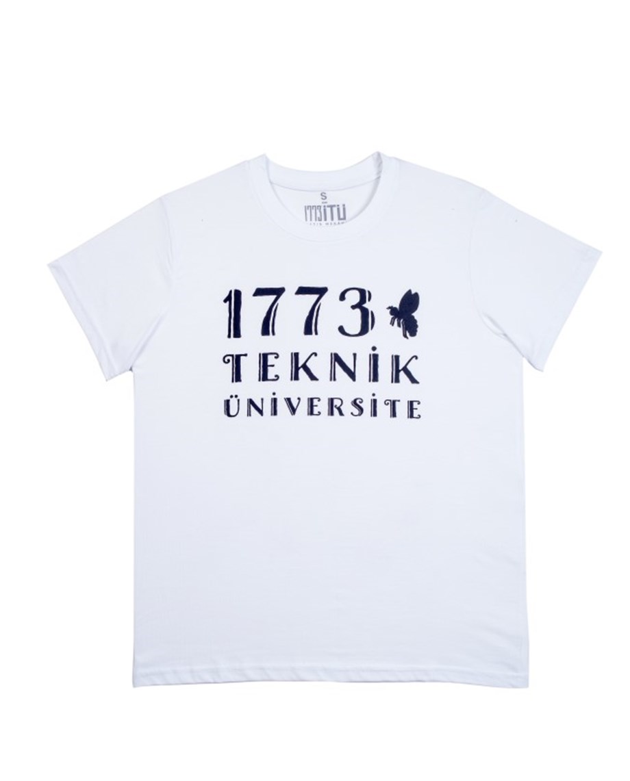 1773İtu.store Arı Baskı T-Shirt Beyaz