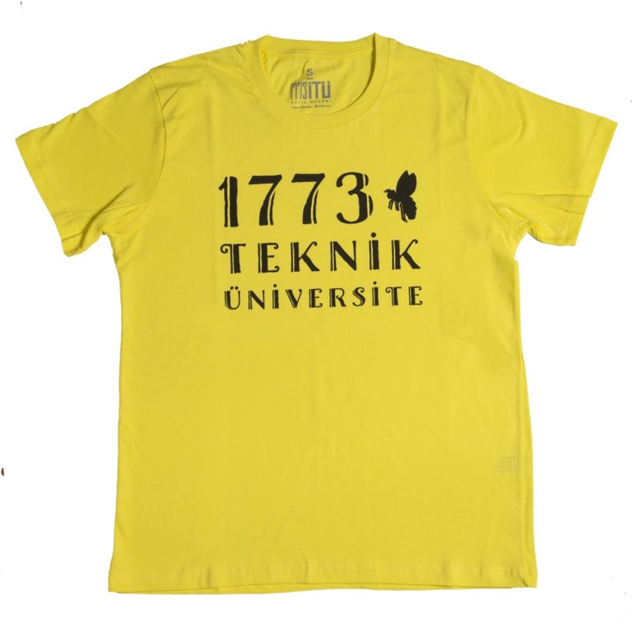 1773İtu.store Arı Baskı T-Shirt Sarı