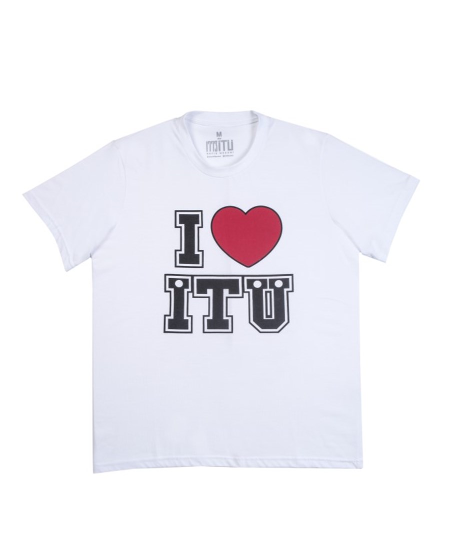 1773İtu.store I love Baskı T-Shirt Beyaz