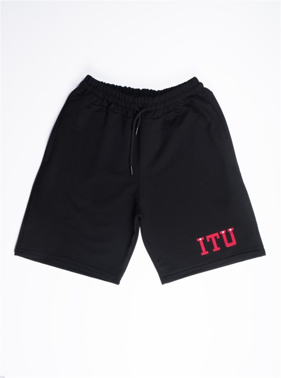1773itu.store Şort Erkek İTÜ Yazılı Baskılı Comfort