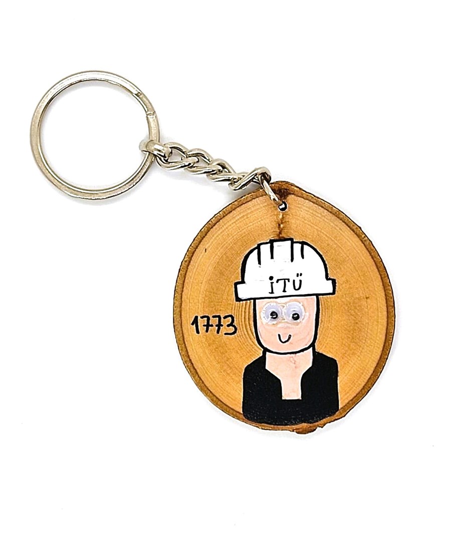 1773itu.store Yeni Ahşap Özel Tasarım İTÜ Anahtarlık El Yapımı