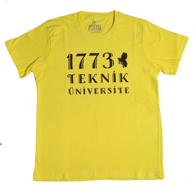 1773İtu.store Arı Baskı T-Shirt Sarı