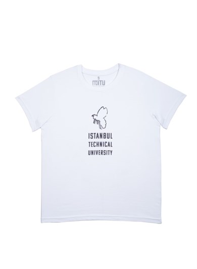 1773İtu.store Technıcal Arı Baskı T-Shirt Beyaz
