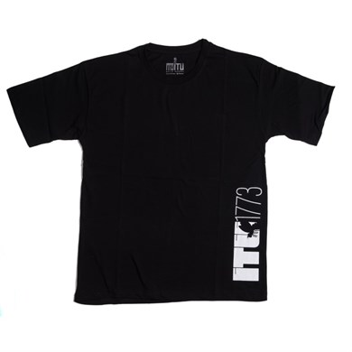 1773İtu.store Yan Arı Baskı T-Shirt Siyah