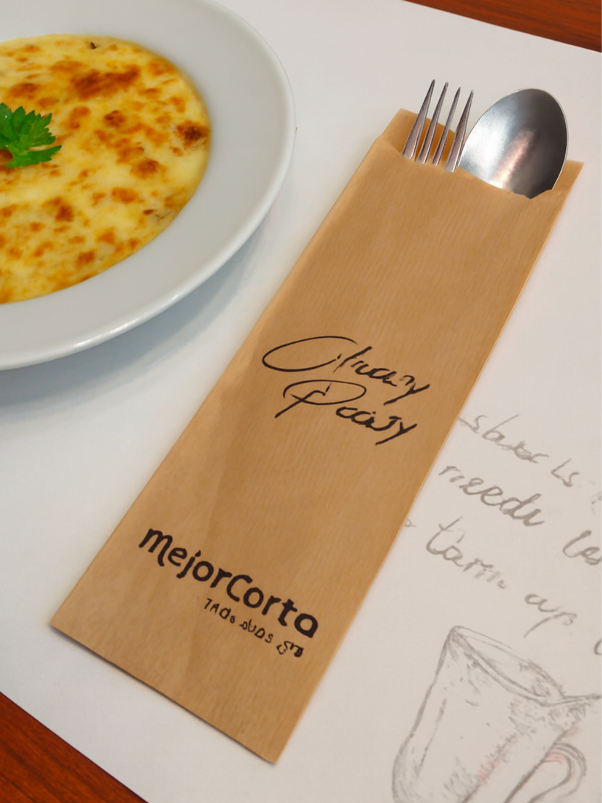 Çatal Bıçak Kese KağıtlarıBaskılı Çatal Bıçak Kese Kağıdı