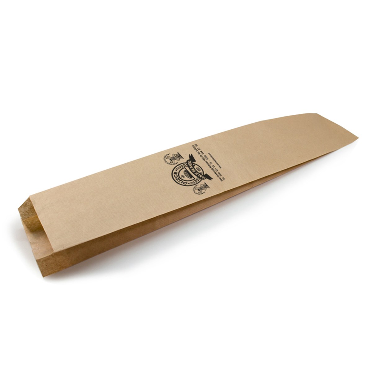 Baskılı Baget Ekmek Kesekağıdı-Kahverengi Şamua Kağıt-(En:9,5cm/Boy:59cm/Körük:5cm)