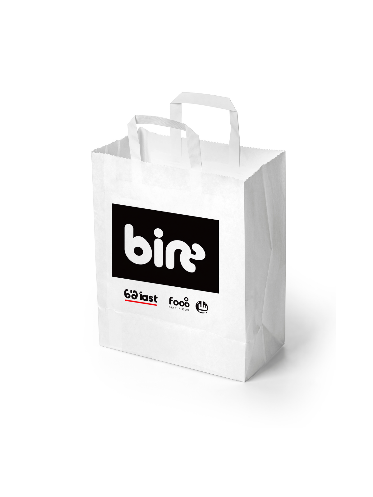 Kağıt PoşetBaskılı Düz Saplı Kağıt Poşet