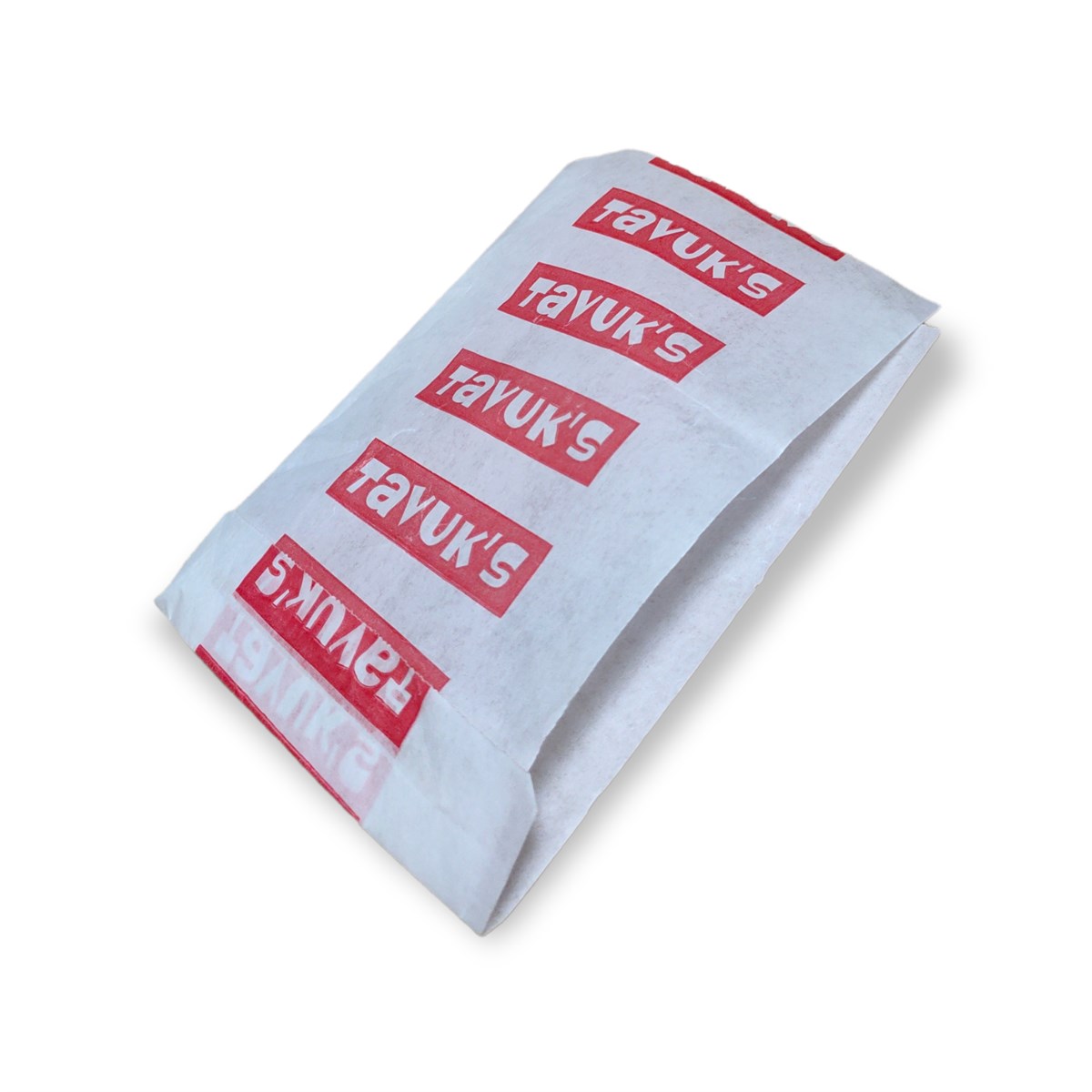 Baskılı Kısa Tost /Sandviç Kesekağıdı-Beyaz Yağlı Kağıt-(En:12cm/Boy:23cm/Körüksüz/Yanı Açık)