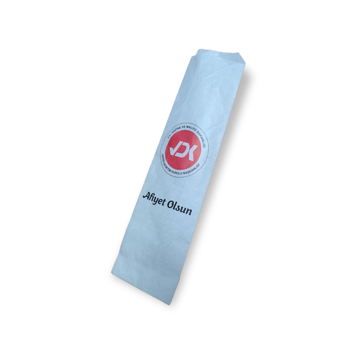Baskılı Körüksüz Kaşık - Çatal - Bıçak Kesekağıdı-Beyaz Sülfit Kağıt-(En:7cm/Boy:27cm/Körüksüz)