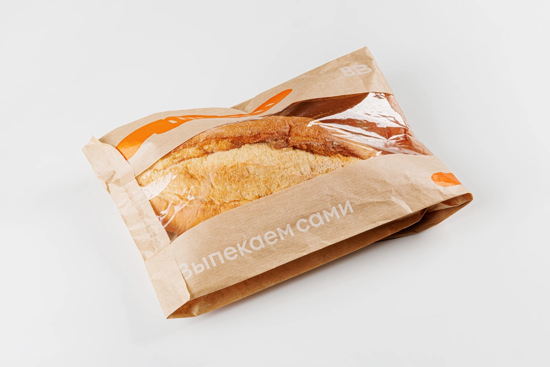 Fırın KesekağıtlarıBaskılı Pencereli Çift Ekmek Kese Kağıdı-Kahverengi Şamua Kağıt-(En:20cm/Boy:44cm/Körük:10cm+Pencere)