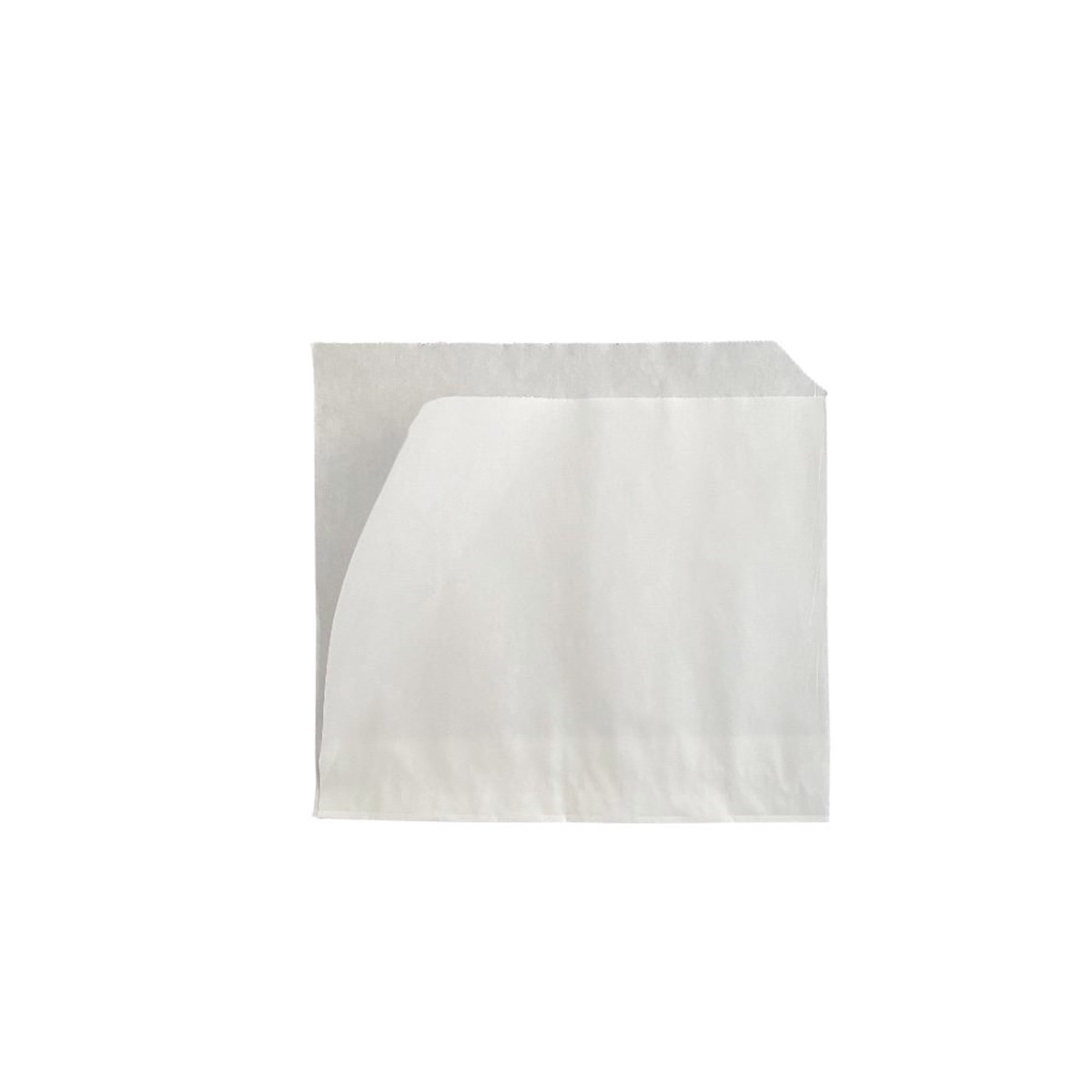 Baskısız Islak Hamburger Kesekağıdı-Beyaz Yağlı Kağıt-(En:12cm/Boy:15cm/Körüksüz/Yanı Açık)