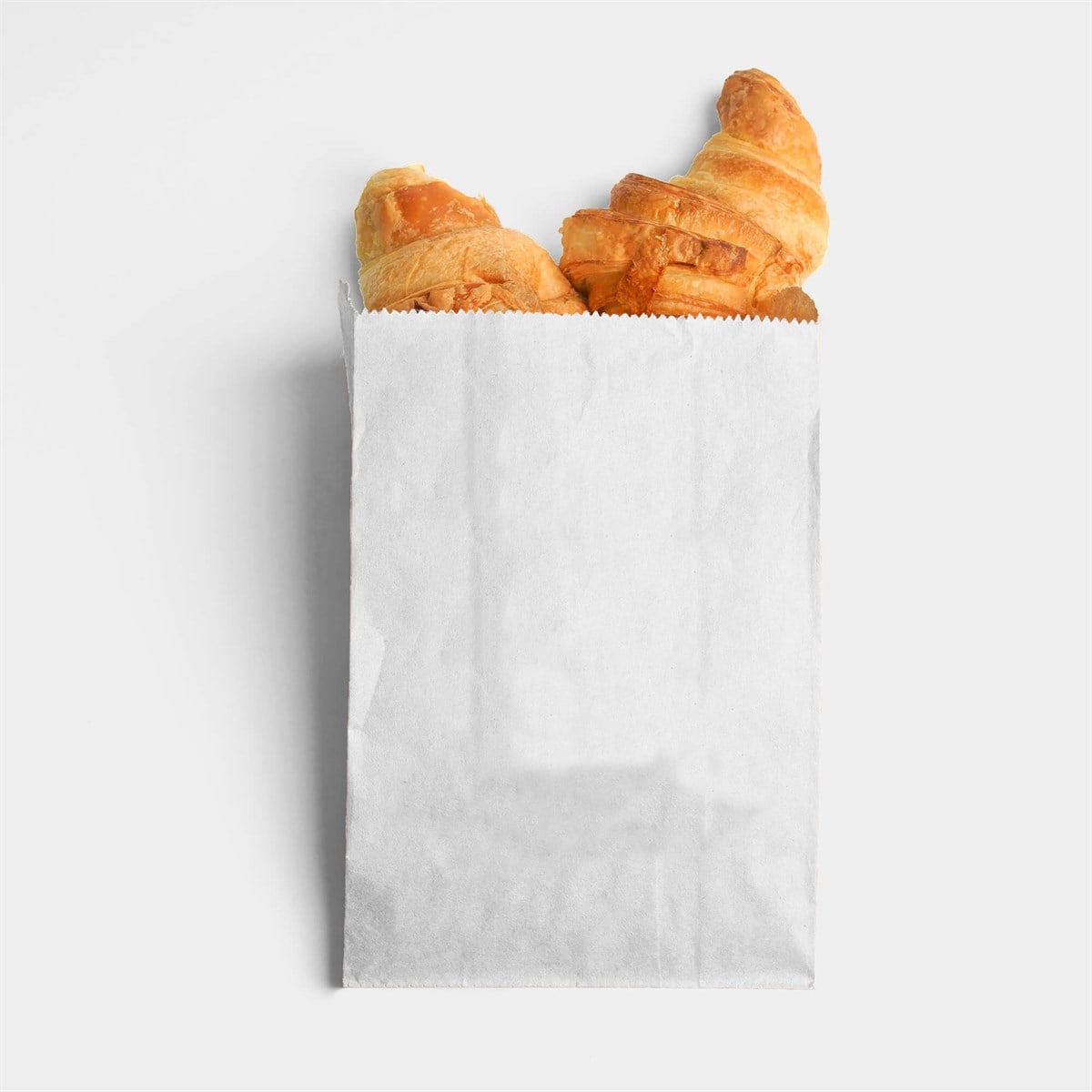Baskısız Simit Kesekağıdı-Beyaz Sülfit Kağıt-(En:15cm/Boy:23cm/Körük:8cm)