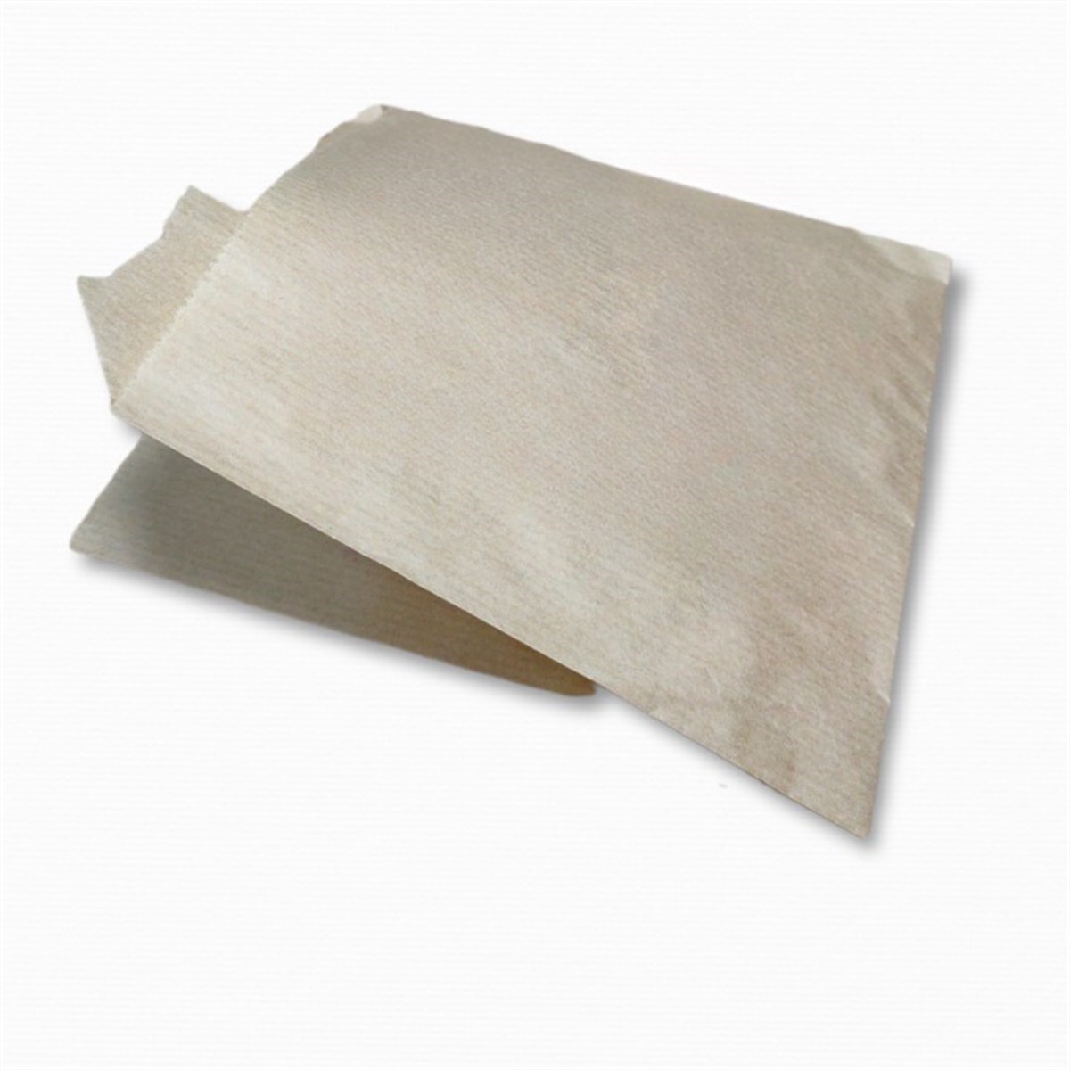 Baskısız Tombik Döner Kesekağıdı-Kahverengi Şamua Kağıt-(En:17cm/Boy:19cm/Körüksüz/Yanı Açık)