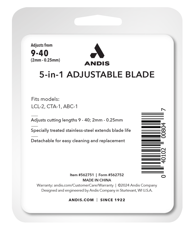 Andis Vida 5-in-1 Ayarlanabilir Tıraş Bıçağı (40-30-15-10-9)