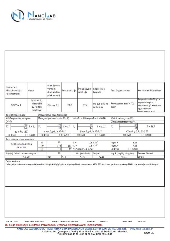 Biocon-a Konsantre Toz Dezenfektan 50Gram Saşe (Virkon S Muadili) - RODOCOPPUS - ŞAP