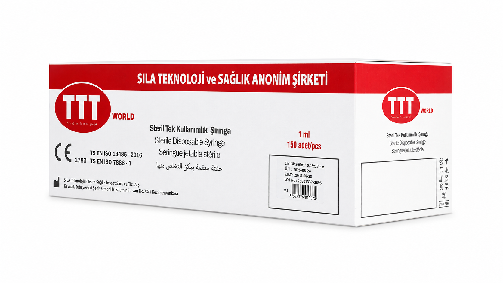 TTT İnsilün Enjektörü 1 CC - 150li Paket