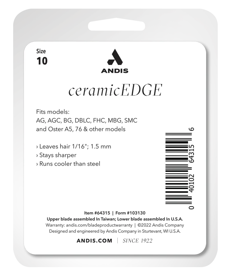 Andis CeramicEdge® #10 Numara Pet Tıraş Makinesi Bıçağı