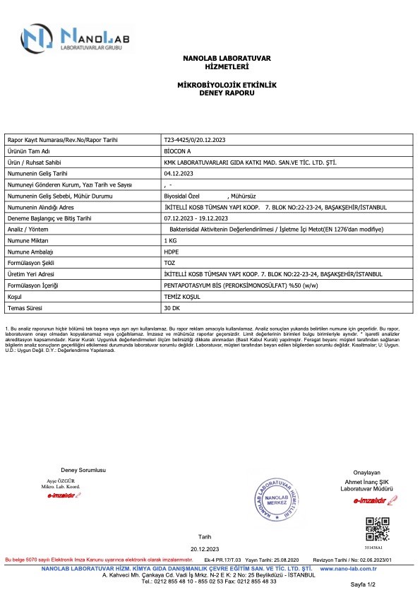 Biocon-a Konsantre Toz Dezenfektan 50Gram Saşe (Virkon S Muadili) - RODOCOPPUS - ŞAP