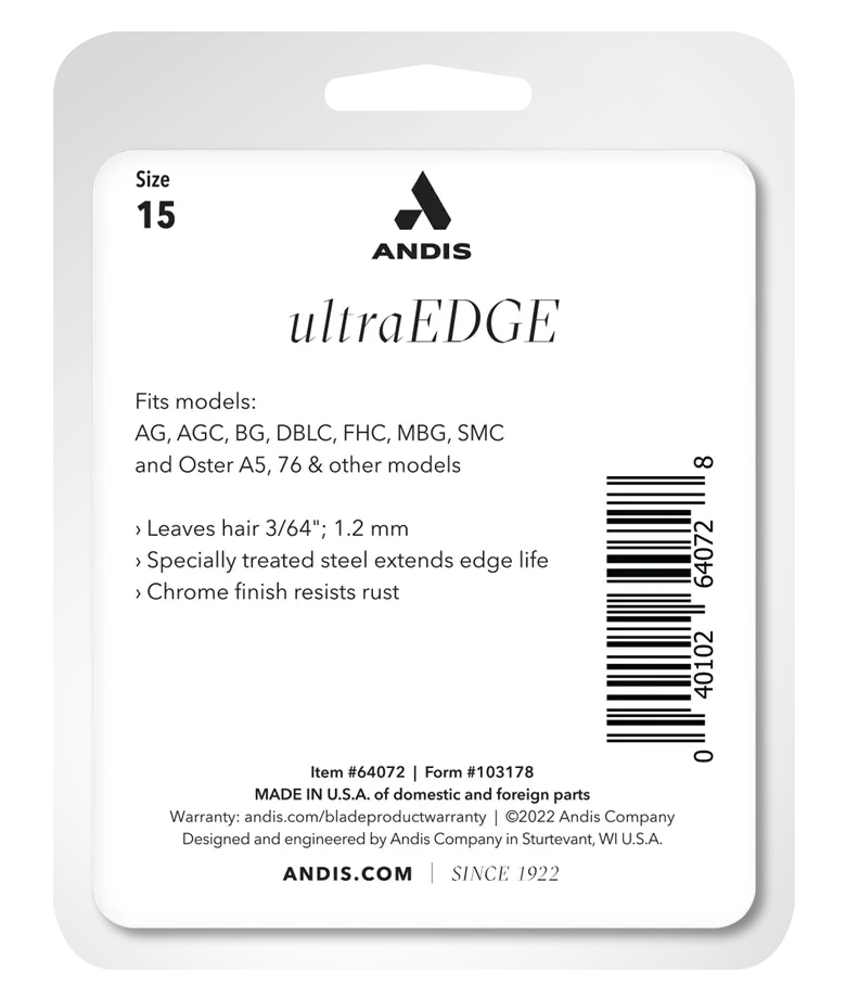 Andis UltraEdge® #15 Numara Pet Tıraş Makinesi Bıçağı
