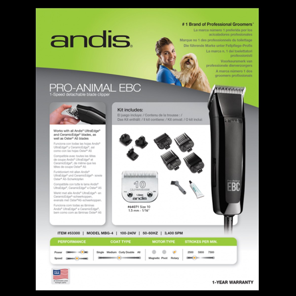 Andis  Ebc  Köpek Traş Makinası