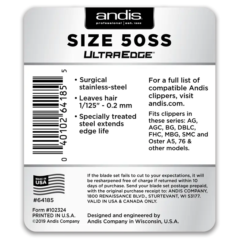 Andis UltraEdge® #50SS Numara Pet Tıraş Makinesi Bıçağı