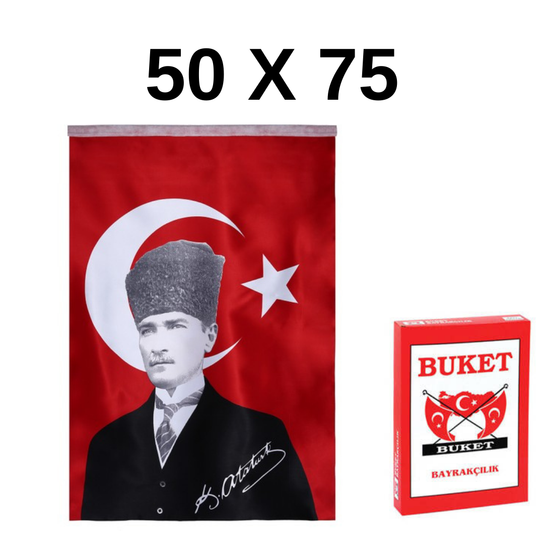 BUKET ATATÜRKLÜ Türk Bayrağı  50 X 75