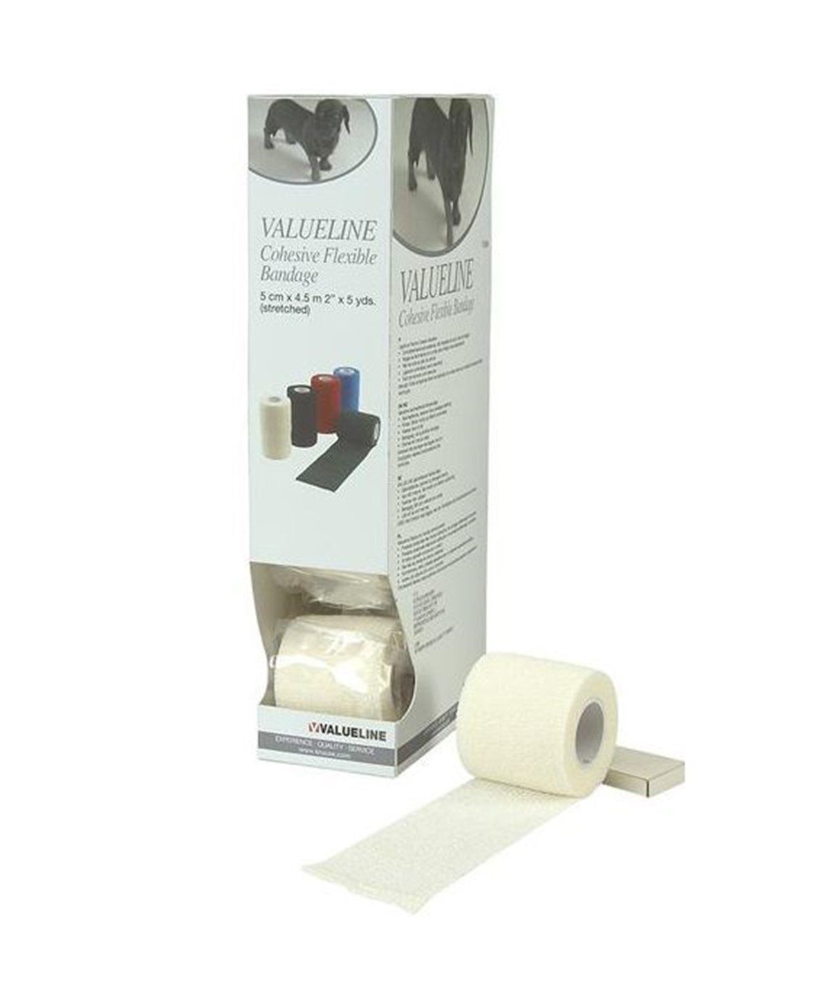 KRUUSE Valueline Flexible Bandaj. Beyaz. 5 cm x 4.5 metre ( 10'lu Paket )