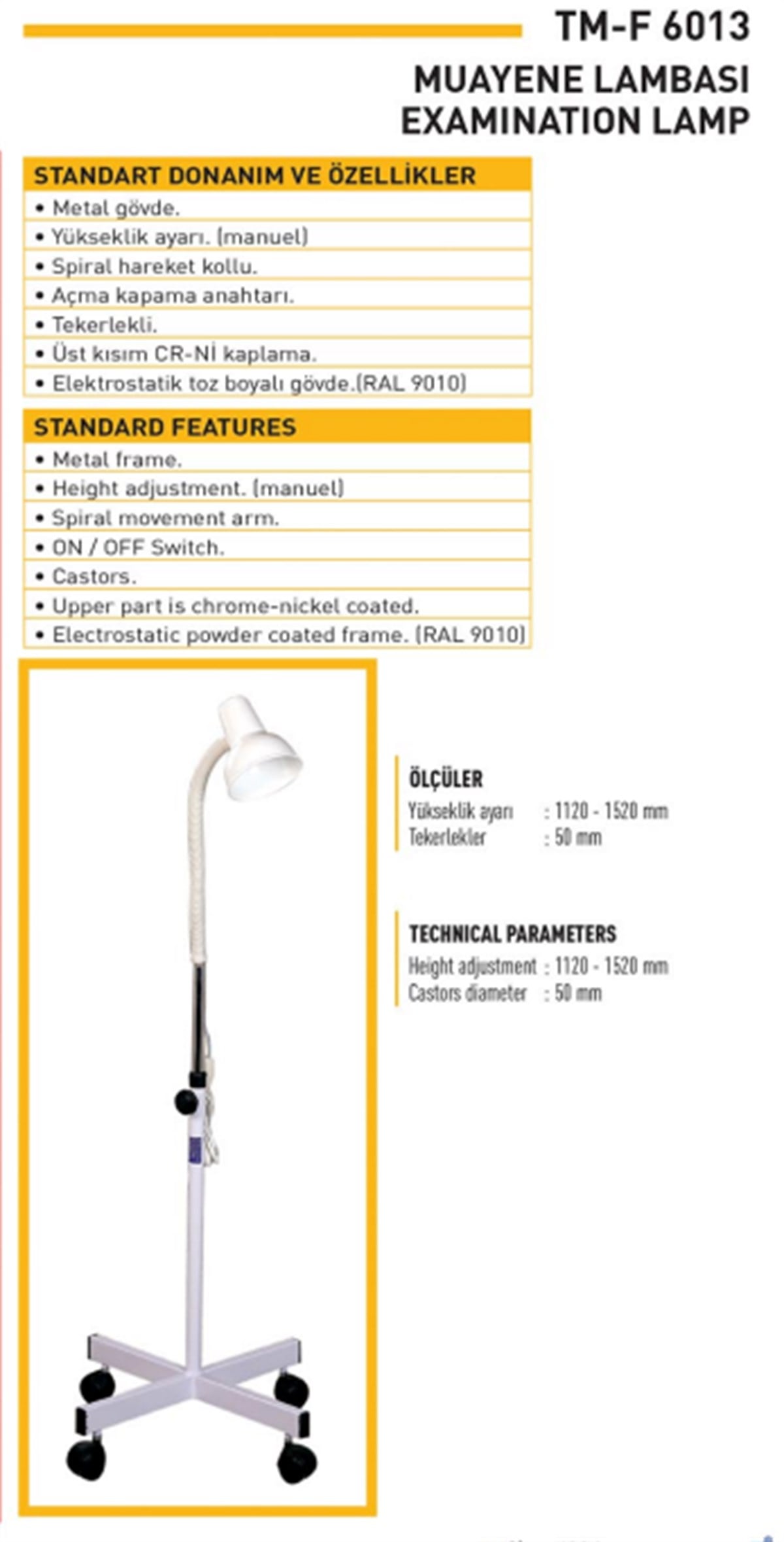 Muayene Lambası (Spiralli Lamba)