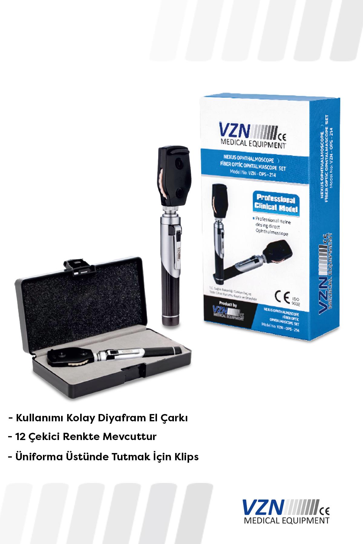 VZN Heine Dizayn Fiber Optik Oftalmaskop Set VZN-OPS-214