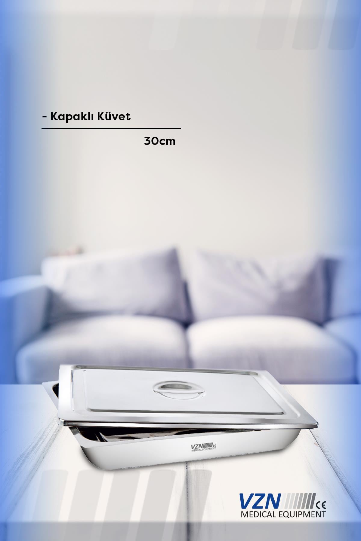 VZN Metal Kapaklı Küvet 30 cm