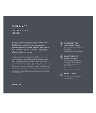 Andis Geniş Bıçak Tarak Seti 8 Parça