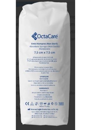 Octacare Yüksek Emici 7,5x7,5cm 8 Kat Spanç Nonsteril 100 lü