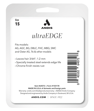 Andis UltraEdge® #15 Numara Pet Tıraş Makinesi Bıçağı