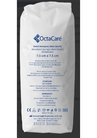 Octacare Yüksek Emici 7,5x7,5cm 8 Kat Spanç Nonsteril 100 lü