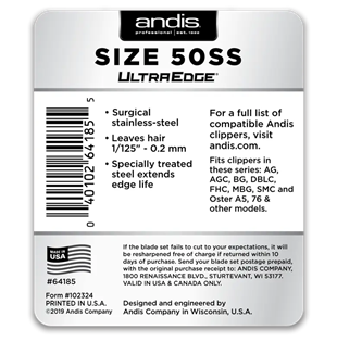 Andis UltraEdge® #50SS Numara Pet Tıraş Makinesi Bıçağı
