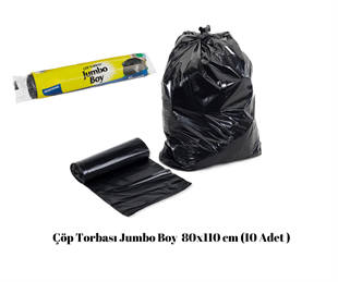 Çöp Torbası Jumbo Boy  80x110 cm (10 Adet )
